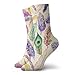Produktbild Fun Socken - eine Herde von schicken Federn_14151 Malerei Kunst gedruckt lustige Neuheit Tier lässig Baumwolle Crew Socken 11,8 Zoll