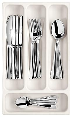 Tescoma flexispace Porte Couverts de tiroir, Blanc, 22.2 x 4.9 x 41 cm