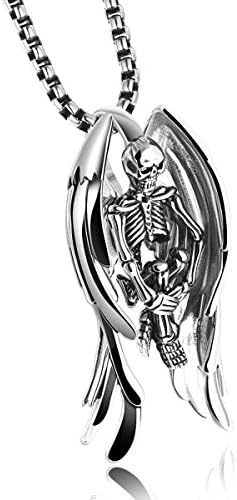 WKAIJCJ Necklace Domineering Men Jewelry Stainless Steel Pendants Titanium Steel Personality Creative Retro Send Boyfriend,Copper-OneSize
