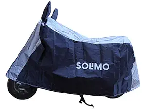 Amazon Brand - Solimo UV Protection & Dustproof Bike Cover for Honda Activa (Dark Blue & Silver)