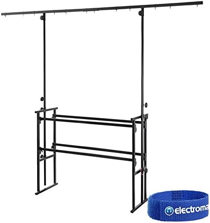 4ft DJ Deck Stand Heavy Duty Black Metal Overhead Lighting Bar