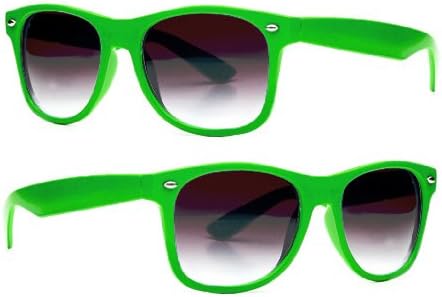 coole 80s Sunglasses NERD Retro Club Party 80 ´ s Sunglasses WAVE GREEN