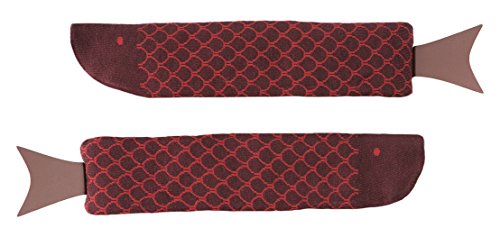 DOIY Limited Calcetines de Peces Color Burdeos