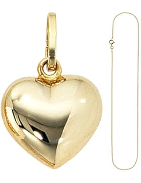 JOBO Damen Anhänger Kleines Herz Herzchen 333 Gold mit Kette 45 cm Goldherz