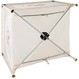 TecTake Baby Laufstall Babybett Kinder Reisebett | inkl. Schlafunterlage + Transporttasche | beige - 7