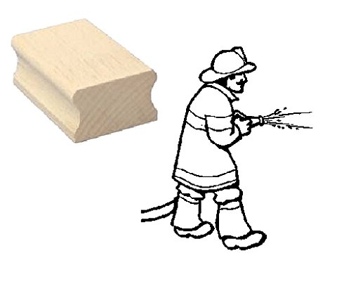 Stempel Holzstempel Motivstempel « FEUERWEHR Feuerwehrmann » Scrapbooking - Embossing