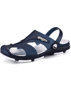 Gartenclogs Unisex-Erwachsene Herren Clogs Schuhe Gartenschuhe Sandalen Slipper Latschen Schwarz Blau