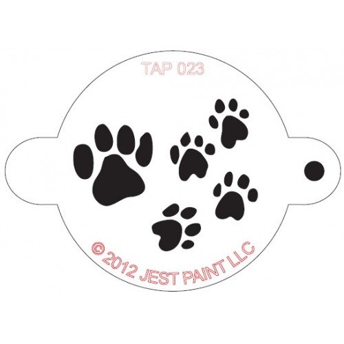 TAP Re-useable Face Paint Stencils - TAP023 Paw Prints