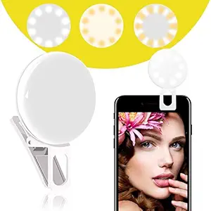 TKHIN Video Conference Lighting Ring Light for Laptop Computer Monitor Clip On, with Clamp Mount for Zoom Call, Remote Working, Live Streaming, Self Broadcasting, Selfie Ring Light