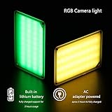 rgb video light 【2000K / 5600K Farbtemperatur und RGB-Modus】 Einstellbare Farbtemperatur von 2000K bis 5600K, ausgestatteter RGB-Modus, in den Sie die gewünschte Farbe wie Rot, Grün und Blau usw. ändern können.