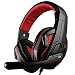 Produktbild Lovearn Stereo Gaming Headset für PS4, PC, Xbox One Controller, Noise Cancelling Over Ear-Kopfhörer Mic, Bass-Surround, Soft-Memory-Ohrenschützer für Laptop Mac Nintendo Switch-Spiele (rot)