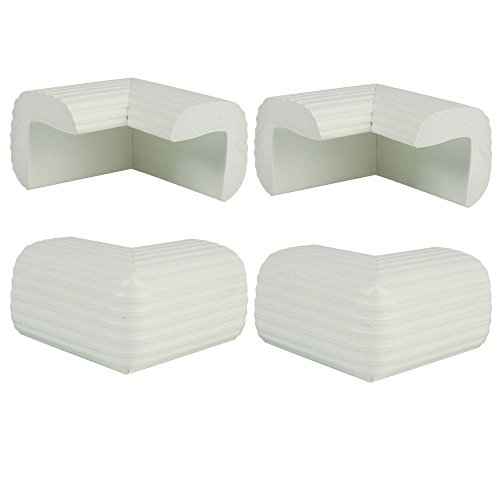 TOOGOO(R) 4 Pack Baby Child Infant Kids Safety Safe Table Desk Corner Bumps Cushion Guards Protector White
