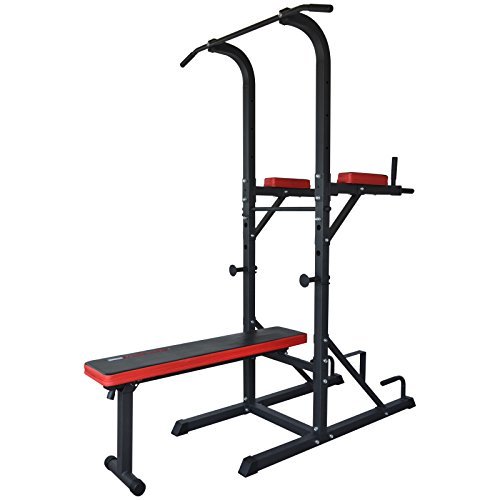 TrainHard Multistation mit Hantelbank Klimmzug Dipstation - 5
