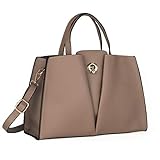 DESIGN & VERWENDUNG: Frauen City Handtasche mit 3 Fächern ausgestattet und schönen dekorativen Verschluss verziert. Elegante Schultertasche mit vielen Taschen, perfekt für den Alltag: Arbeit, Büro, Shopping, Abend ...