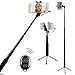 Selfie Stick Trépied, 3 en 1 Perche Selfie Monopode avec Bluetooth Télécommande, AIYOOE Selfie baton avec Miroir pour iphoneX 8 7 7plus 6S 6S Plus Samsung HTC Huawei