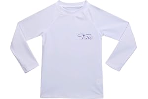 TIZAX Traje de baño con protección Solar Camiseta UV de Manga Larga para niñas Rashguard para Surf/Nadando/Buceo/Playa