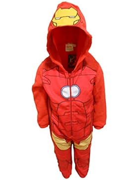 Marvel Avengers Iron Man Boys Onesie Kapuzen-Schlafanzug Pyjamas