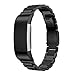 Produktbild Fitbit Charge 2 Armbänder, IVSO Edelstahl Metall Armband Ersatz Uhrenarmband für Fitbit Charge 2 Armband Zur Herzfrequenz und Fitnessaufzeichnung (Für Fitbit Charge 2, Schwarz)