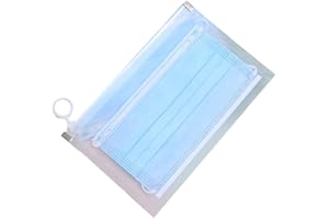 WE-HYTRE Mask Storage Bag Anti Dust Disposable Face Masks Save Bag Holder Keeper Pouch Portable Waterproof Zipper Pocket face mask pouch holder