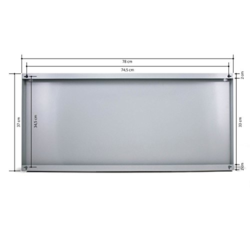 banjado – Design Magnetwand Memoboard 78x37cm Pinnwand Magnettafel mit Motiv Blaue Holzlatten - 2