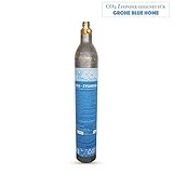Cylindre CO2 Idéal pour Grohe Blue Home, Sodastream, Sodastream Crystal, Cool etc. jusqu'à 60 L remous d'eau Pro Garnissage. Nouveau et rempli de CO2.