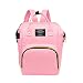Produktbild LiChiLan Damen Rucksack, für Mütter, USB-Rucksack, große Kapazität, Baby- und Stillhandtasche pink Hellrosa