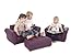 BLUE PU LEATHER LAZYBONES KIDS TWIN SOFA Chair/Seat/Armchair/Sofa for Children/Childs