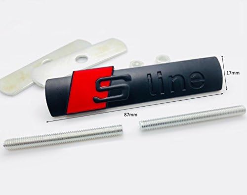 Carbon-Genetics Matte Black S Line Front Grill Badge Emblem For All Sline