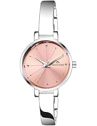 SWISSTONE Analogue Pink Dial Silver Plated Bracelet Women's Wrist Watch