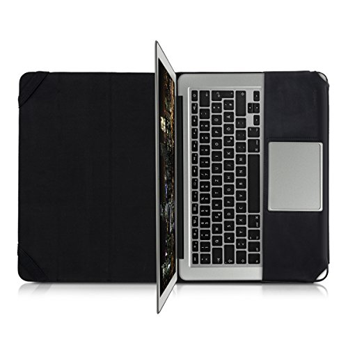 kwmobile Smart Cover Case für Apple MacBook Air 13″ (Modelle ab Mitte 2011) aus Kunstleder mit Aufstellfunktion in Schwarz - 9