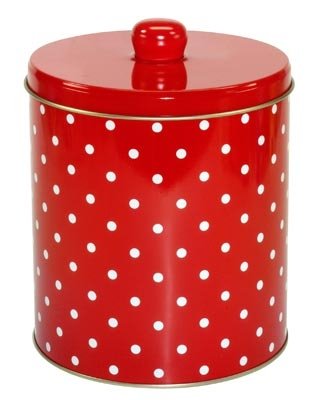 Dose "Punkte Rot" Rund 500g