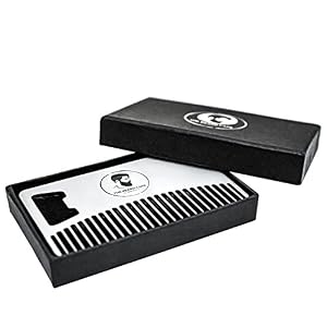 Metal Beard Comb and Bottle Opener - Ideal for Oils & Balms - Comes in Gift Box - Image 5