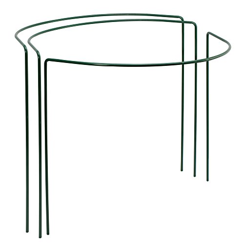 COM-FOUR® 3x Blumen- und Staudenhalter halbrund, für Blumen, Rankengewächse und Stauden geeigent, 37 x 37,5 cm (37 x 37.5 cm)