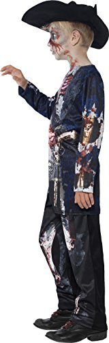 Smiffys Children's Jolly Rotten Pirate Boy, Top, Trousers and Hat, Serious Fun, Colour:Multi-coloured, Size:Small, 44318S