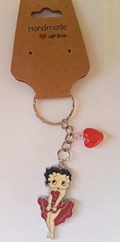Handmade keyring keychain for any Betty Boop fan. Great gift!