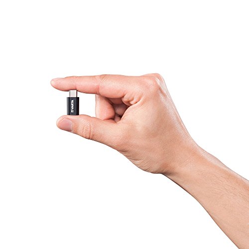 Varta Lade- & Daten Micro USB zu USB Typ C Adapter – für alle USB Typ C kompatiblen Geräte wie Apple Macbook 12“ (2015) & Pro, Samsung Galaxy, Google ChromeBook, Google Nexus 5X/ 6P, HTC 10, OnePlus 2/ 3, Lumia 950 / 950XL, Huawei P9 & Zen Pad 8.0, Sony Xperia XZ - 6