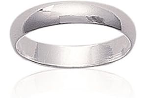 Les Plaisirs de Stella Bague Argent 925/000 - Alliance Mixte Homme Femme Largeur 4mm