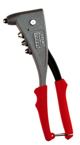 Novus Blindnietzange J - 53, Standard-Blindnietzange für universelles Arbeiten, Gerätekörper aus Aluminium und Hebel stahlgeschmiedet, für Blindniete mit 2,4 sowie 3,4 und 5 mm Durchmesser, 032-0024