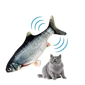 Aqueous Flopping Fish Cat Toy Catnip Toys for Cats Plush Interactive Cat Toys Realistic Simulation Electric Fish for Cats Wagging Fish Cat Kicker Toys for Chewing