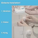 SicurezzaPrima® MagicStrap – magnetisches Schrankschloss als Kindersicherung für Schublade und Schranktür, Türriegel zur Baby-Schubladensicherung und Schranksicherung, 4er Pack - 4