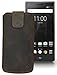 Produktbild Suncase ECHT Ledertasche Leder Etui für BlackBerry Motion Tasche (mit Rückzugsfunktion) antik-dunkel braun