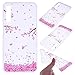 Produktbild Everainy Samsung Galaxy A7 2018 Hülle Silikon Durchsichtig Muster Ultradünn Handyhülle Stoßstange Case Cover für Galaxy A7 2018 Gummi Hüllen Stoßfest Transparent Bumper (Pinke Blume)