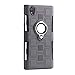 Produktbild VILLCASE Hybird Phone Case Magnetische Auto Montage Telefonabdeckung mit Fingerring Halter Stoßfest Telefon Shell für Sony Xperia L1 (Grau)