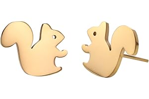 KKJOY Boucles d'oreilles à tige en acier inoxydable en forme d'animal pour mariage, fête, chat, pour femmes, adolescentes et filles