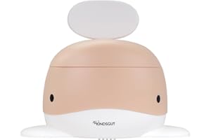 Kindsgut - Orinal para bebés, diseño de ballena infantil y colores sutiles, entrenamiento para ir al baño, durazno
