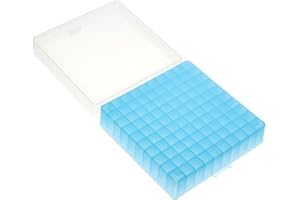 Fudeshe Tube Racks,Autosampler Vials Samples Holder Blue Washable for 1.8ml/2ml 100 Well Microtube Storage Box Durable 100 Well Microcentrifuge Tubes Rack Tubes