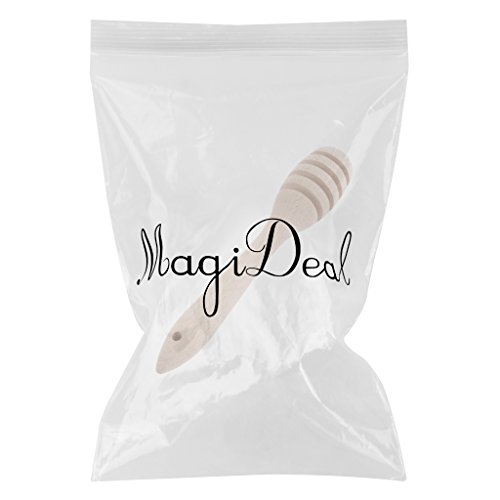 MagiDeal Holz Honig Rührstab Stick Dip Server Buche Honig Drizzler 16.5cm - 2