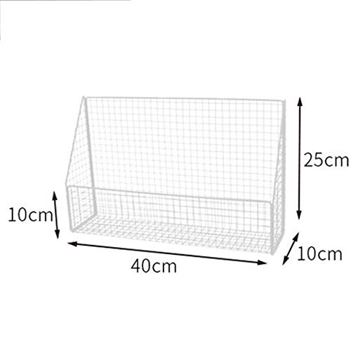 Preisvergleich Produktbild Desktop-Aufbewahrungsbox Eisen Wandbehang Ablagekorb Büro kreative Bücherregal Ablagekorb Ablagekorb (2 Farben, 3 Stile) (Farbe : Matte white 2)