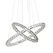 Price comparison product image Chandeliers, TOPMAX 2 oval ring 30*50 cm crystal suspension lamp suspended lamp LED ceiling lamp (S50)