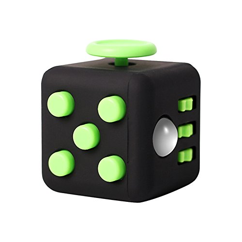 Preisvergleich Produktbild HNBDWJ Widerstand gegen Angst multifunktionale Dekompression Rubik Würfel kleine tragbare Student White Collar Upset Reducer sechs Oberfläche Infinity Zipping Spielzeug ( Farbe : Black Green )